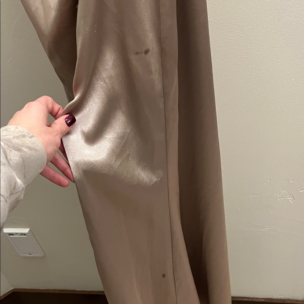 Birdy Grey Catherine Satin Maxi Dress in Taupe - Picture 4 of 5